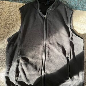 Lands' End Women's Black Fleece Vest